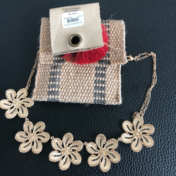 Anthropologie Fall Filigree Bib Necklace - Picture 7 of 8